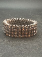 Vintage Rhinestone Expansion Bracelet Made in Hong Kong picture