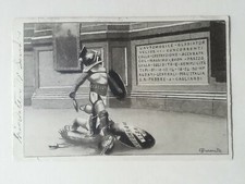 POSTCARD GLADIATOR AUTOMOBILE BISCARETTI FABBRE GAGLIARDI BOLOGNA VERONA CAR picture