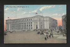 Antique Postcard 1914 Washington DC New Post Office Opening Message Automobiles picture