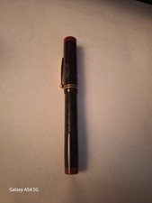 FLEXIBLE NIB ~ VINTAGE HUGE GOOD SERVICE FLAT TOP FOUNTAIN PEN picture
