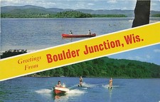 Postcard WI: Greetings From Boulder Junction, Wisconsin Posted 1961 picture
