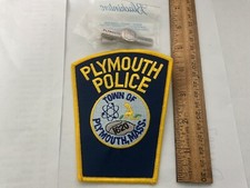 Plymouth  Police MA. collectors patch + custom tie bar limited set 2 pieces picture