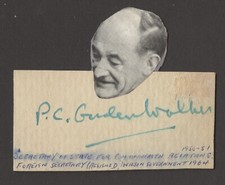 Patrick Gordon d1980 signed auto 2x3 cut British Labour Party Politician AB1089 picture