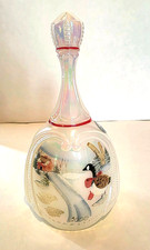 Fenton Art Glass Holiday Oval Bell with Goose 7