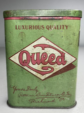 Vintage Queed Tobacco Advertising Tin Richmond VA Patterson Bros Vertical Pocket picture