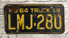 1964 Missouri Truck License Plate LMJ-280 picture