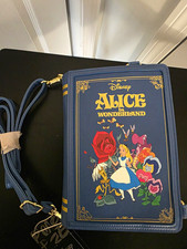 Loungefly Disney Alice in Wonderland Mini Convertible Backpack Crossbody Blue picture