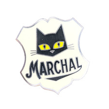 VINTAGE SEV MARCHAL FOG LIGHT HISTORY CAT LOGO CAR BADGE das plaque picture