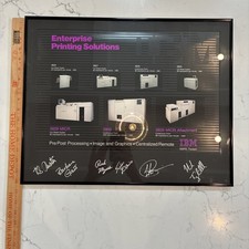 Rare Signed IBM Enterprise Printing Solutions 38xx 39xx Poster SSPD Tucson 1990s picture