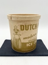 Vintage 40s Dutch Maid Ice Cream Pint Container Madison WI Dairy Advertising picture