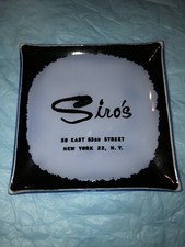 VINTAGE SIRO’S NYC RESTAURANT GLASS ASHTRAY HOUZE ART CIRCA 1955 picture