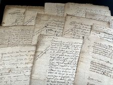AUTHENTIC RENAISSANCE ERA WATERMARKED PAPER MANUSCRIPT  from 1500s picture