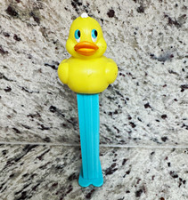 PEZ Yellow Duck  Silo relic Candy Dispenser with Blue Stem picture