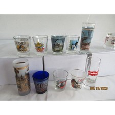 Vintage Souvenir Shot Glass Lot 10pc Yosemite Six Flags Universal Studios Maui picture