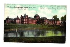 Vintage Woodmere Southern Indiana Hospital Postcard Evansville 1909 picture