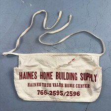 Hanes Vintage 1950's Canvas Nail Waist Apron Phone Number Home & Lumber Supply picture