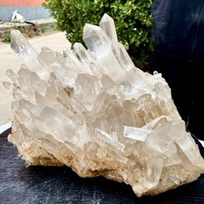 31LB New find white Phantom Quartz Crystal Cluster mineral samples picture