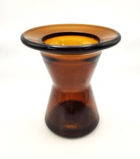 DANSK Amber Glass Candle HOLDER Vase MCM IHQ Jens Quistgaard picture