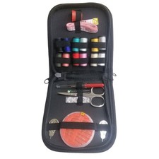 Mini Travel Sewing Kit Case Set Pocket Style Home Needle Thread Scissors Black picture