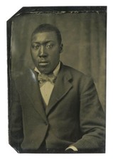 Handsome African American Man 1860 Very Good Looking Proud Black Male Tintype picture