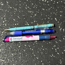 NOS Vintage Drug Rep Pens VIAGRA SEROQUEL DYFLUCAN Promo ALL WORK picture
