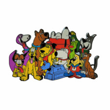 MAN'S BEST FRIEND Cartoon Dog Dog Movies Fantasy Hat Jacket Tie Tack Lapel Pin picture