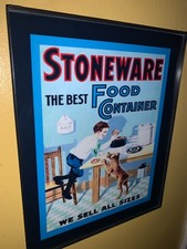Stoneware Food Container Pot Plate Pan Kitchen Diner Store Advertising Sign picture