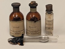 Antique Synfleur Scientific Laboratories Perfume Bottle Lot Monticello NY 1889 picture