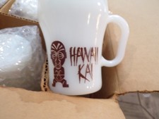 Vintage Fire-King HAWAII KAI RESTAURANT Tiki Advertising Coffee Mug picture