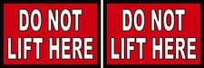 StickerTalk Do Not Lift Here Red Vinyl Sticker Sheet, 3 inches x 2 inches picture