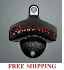 BUDWEISER STATIONARY WALL MOUNTED BEER BOTTLE OPENER NEW picture