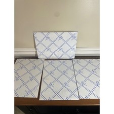 Vintage Watt & Shand Department Store Gift Boxes Blue Lattice Logo Set of 2 picture