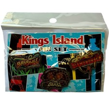 Kings Island 3 Pin Set Banshee Diamondback The Beast Roller Coaster Lapel Pins picture
