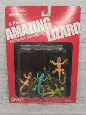 Vintage Amazing Lizard 8 PC Set by Boley 1996 NOS NIP Reptile Toys SkuB picture