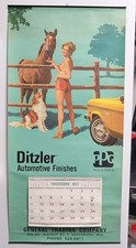 VTG 1977/1978 Pinup Advertising Poster Calendar PPG Ditzler Automotive Finishes picture