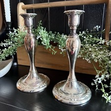 Vintage Oneida Silverplate Royal Provincial Candlestick Holders set of 2 Heavy picture