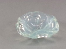 Vintage Opalescent Art Glass Dish Bowl Hand Blown picture