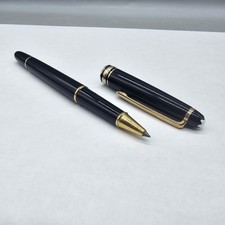 VINTAGE MONTBLANC MEISTERSTUK BALLPOINT PEN BLACK & GOLD AUTHENTIC PEN  picture
