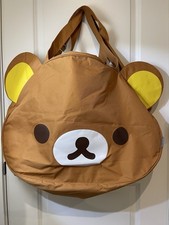 Rilakkuma Bag 2012 NWOT San-X Jumbo Duffel Face Travel Weekender Shoulder 2ft. picture