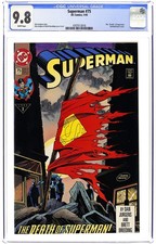 Superman #75D Direct Variant 1st Printing CGC 9.8 1993 4707513016 picture