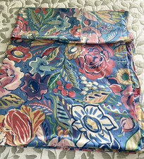 VTG Collier Campbell- TAMBOURINE Floral Pastel- Queen Flat Sheet,  2 Pillowcases picture