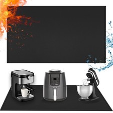 Amerbro Heat Resistant Mats for Air Fryer on Countertop, 48 x 24in, Black picture