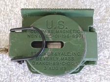 Vintage-1989 U.S. Military Magnetic Compass Stocker & Yale NSN 6605-01-196-6971 picture