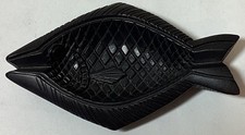 Coco Joe's Fish Volcanic Rock Lava Ashtray Trinket Dish VTG Hawaiian Tiki Decor picture