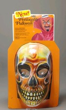 VINTAGE  COLLEGEVILLE/PERSONALITY  PULLOVERS/SKULL MASK/CLOTH/HALLOWEEN/RARE picture