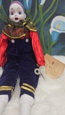 Vintage 1979 Madame Verte Design Musical Wind Up Porcelain Clown Le Ptit Pierrot picture