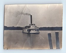 Old Vintage Photo STEAMBOAT LOUISE PASSENGER FERRY ON RIVER ANTIQUE SNAPSHOT picture