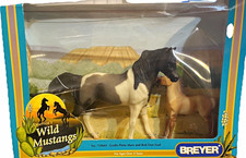 Breyer America's Wild Mustangs No. 750601 Grullo Pinto Mare & Red Dun Foal picture