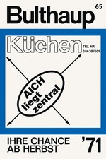 Bulthaup Küchen 1971 Poster - 24x36” Print 🇩🇪 Retro Design 📅 200gsm Paper🗞️ picture