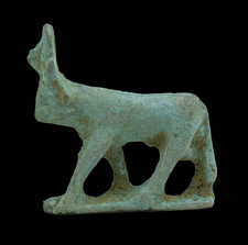Authentic Ancient Egyptian Antiques Hathor Bronze Cow Statue Artifact BC picture